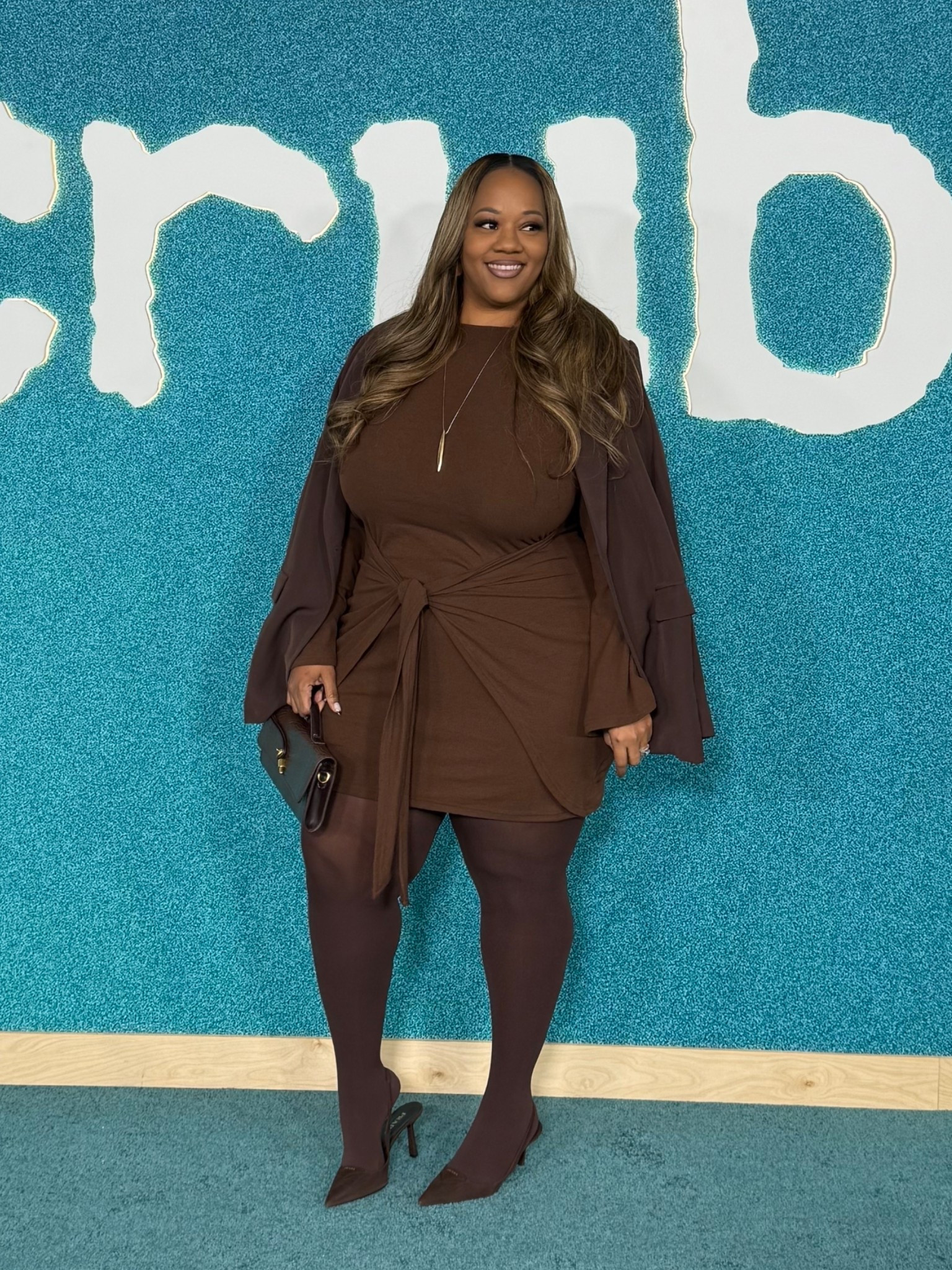 Plus size monochromatic brown look! 🤎 wearing a size XXL in the dress. Has a lot of stretch

#LTKPlusSize #LTKgrwm