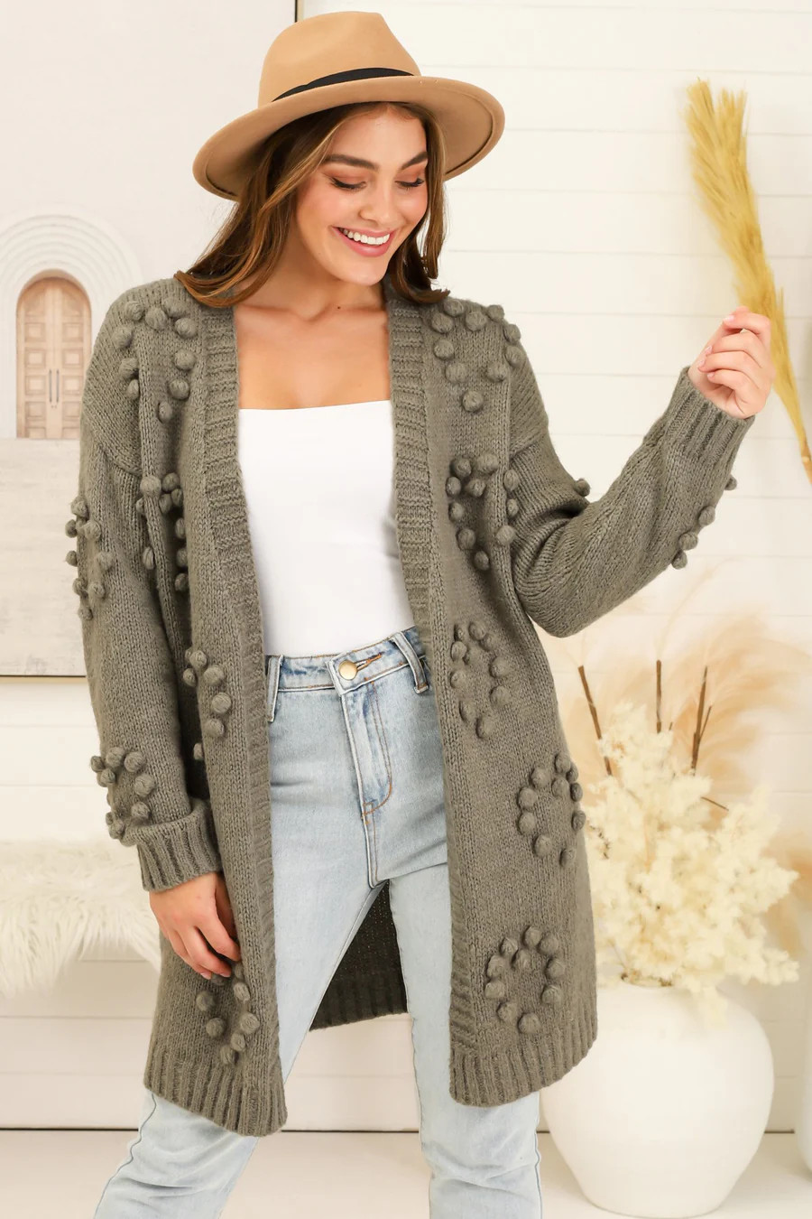Ryan Cardigan - Khaki | Salty Crush