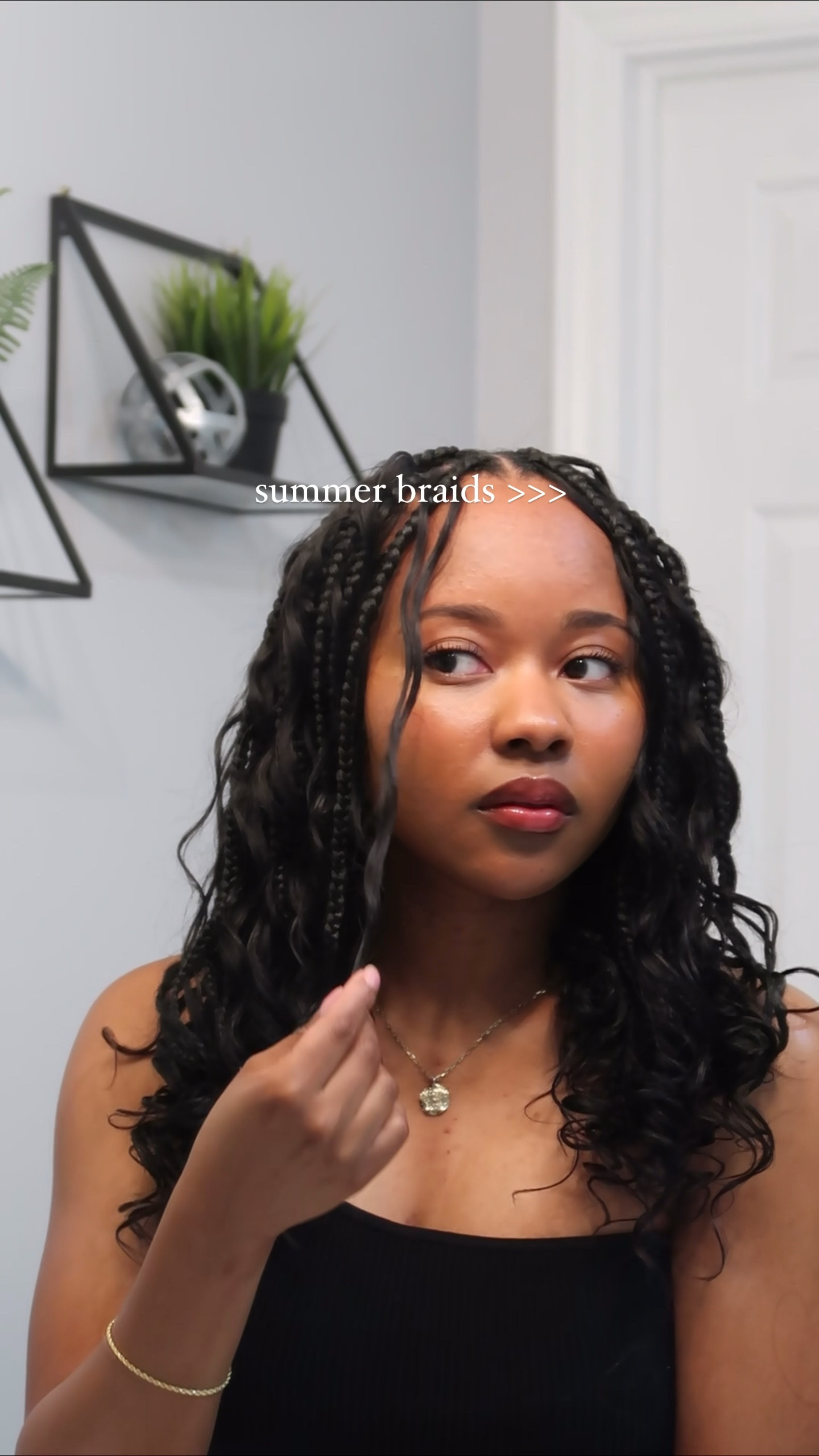 Loose wave boho knotless braids 