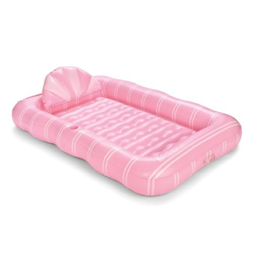 FUNBOY and Barbie Tanning Pool Lounger Float, XL 72'' x 48'' Pool Float with Custom Pillow and Large Cup Holder, Perfect for Pool or Backyard. | Amazon (US)