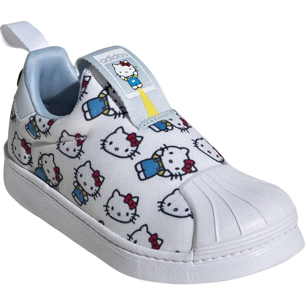 adidas x Hello Kitty® Kids' Superstar 360 Sneaker in White/Halo Blue at Nordstrom Rack, Size 2 | Nordstrom Rack