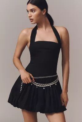 Delfi Collective Halter Bubble Mini Dress | Anthropologie (US)
