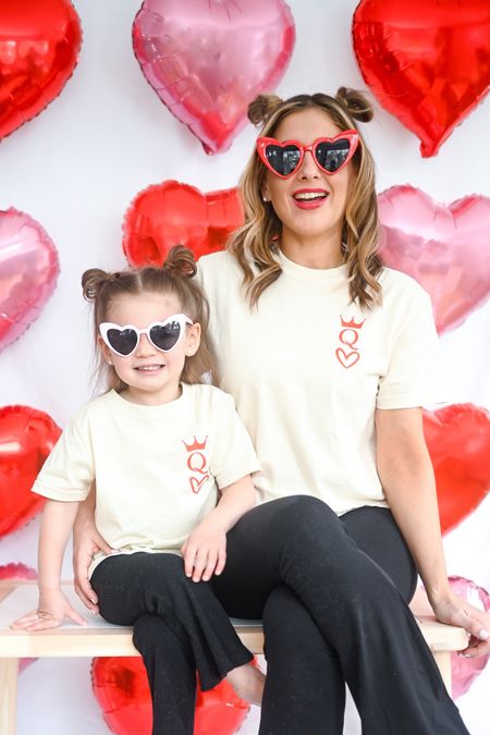 Valentine’s Day, mommy and me, galentines day, galentines, mommy and me Valentine’s Day, mommy and me matching, twinning, Valentine’s Day sunglasses, Valentine’s Day balloons

T-shirts are from Smith & Saylor (@smithandsaylor) ❤️ use code WILLIAM to save! 

#valentinesday #galentinesday #mommyandme #galentines #twinning 

#LTKfamily #LTKkids #LTKSeasonal