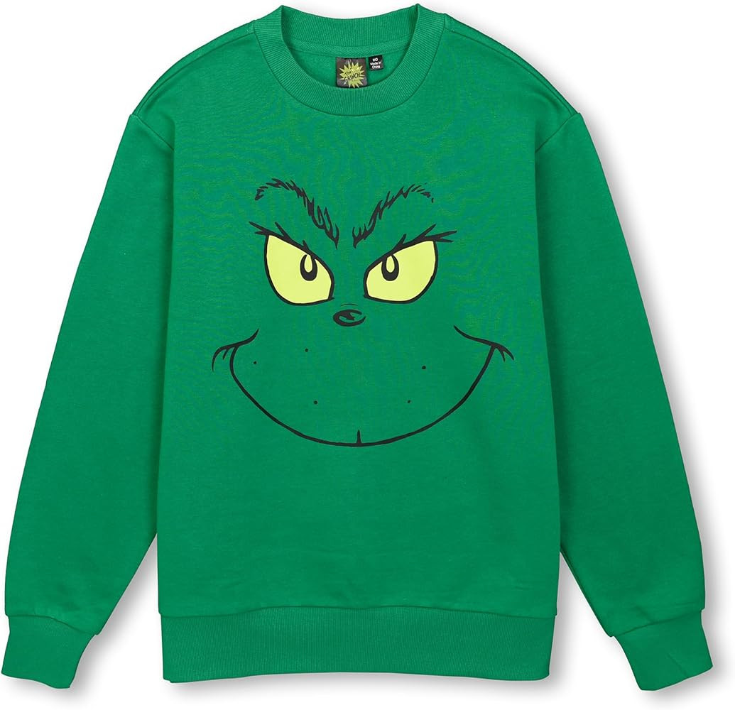 Mad Engine Men's The Grinch Feelin' Grinchy Christmas Tree Sweatshirt | Amazon (US)