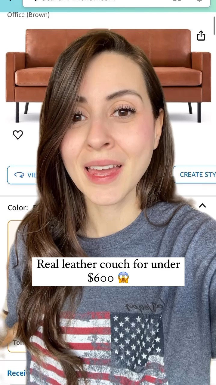 Can you believe this?! Top quality leather couch for under $600! I have never seen a couch this modern and this cute for so cheap before! I am excited to try it out! 


#LTKsalealert #LTKVideo