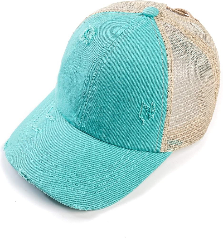 YIBOBA Ponytail Baseball Cap Retro, Messy Visor Dad Hat Ponycaps Adjustable Cotton and Twill Mesh Tr | Amazon (US)