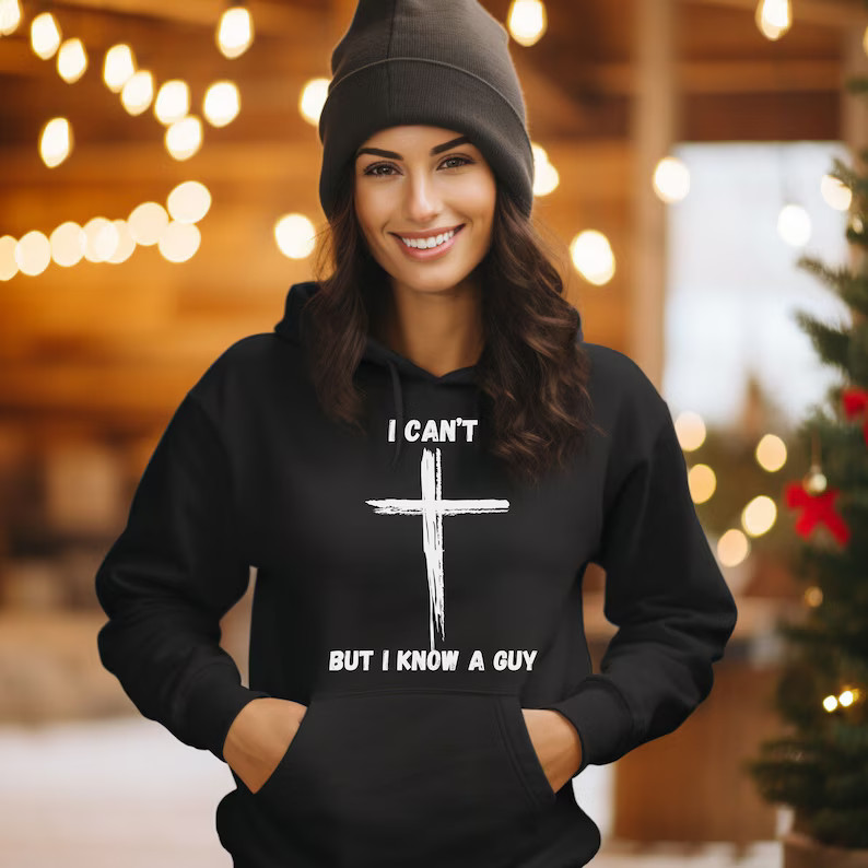 I Can't But I Know A Guy Christian Jesus Tshirt sweatshirt or hoodie, Spiritual Shirt, I love Jes... | Etsy (US)