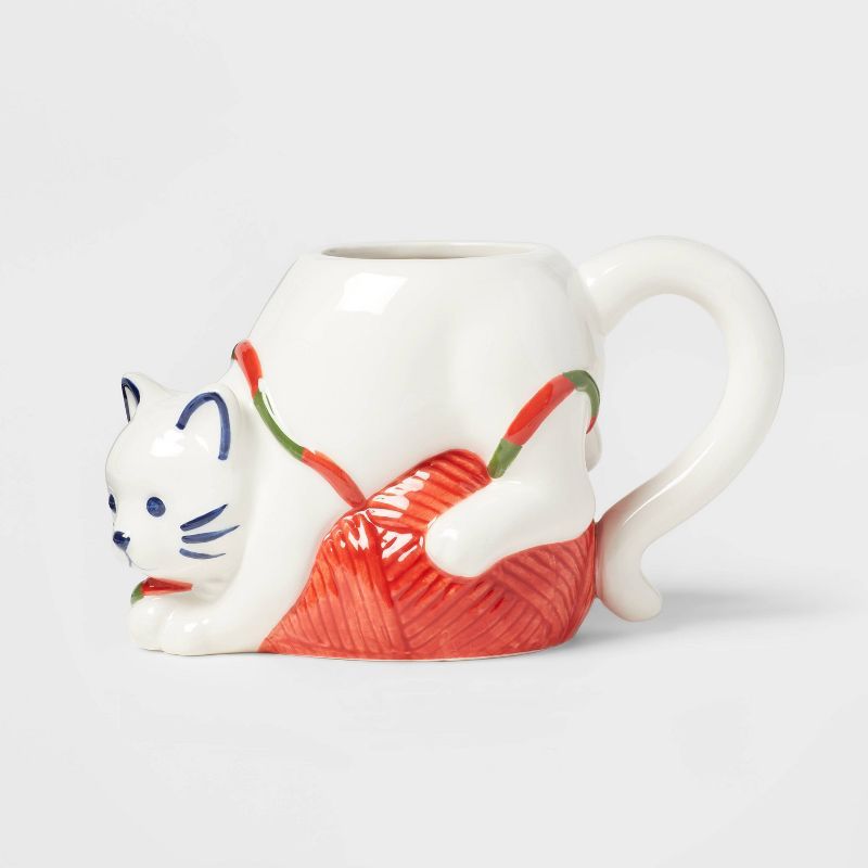 15oz Earthenware Figural Cat Mug - Wondershop™ | Target