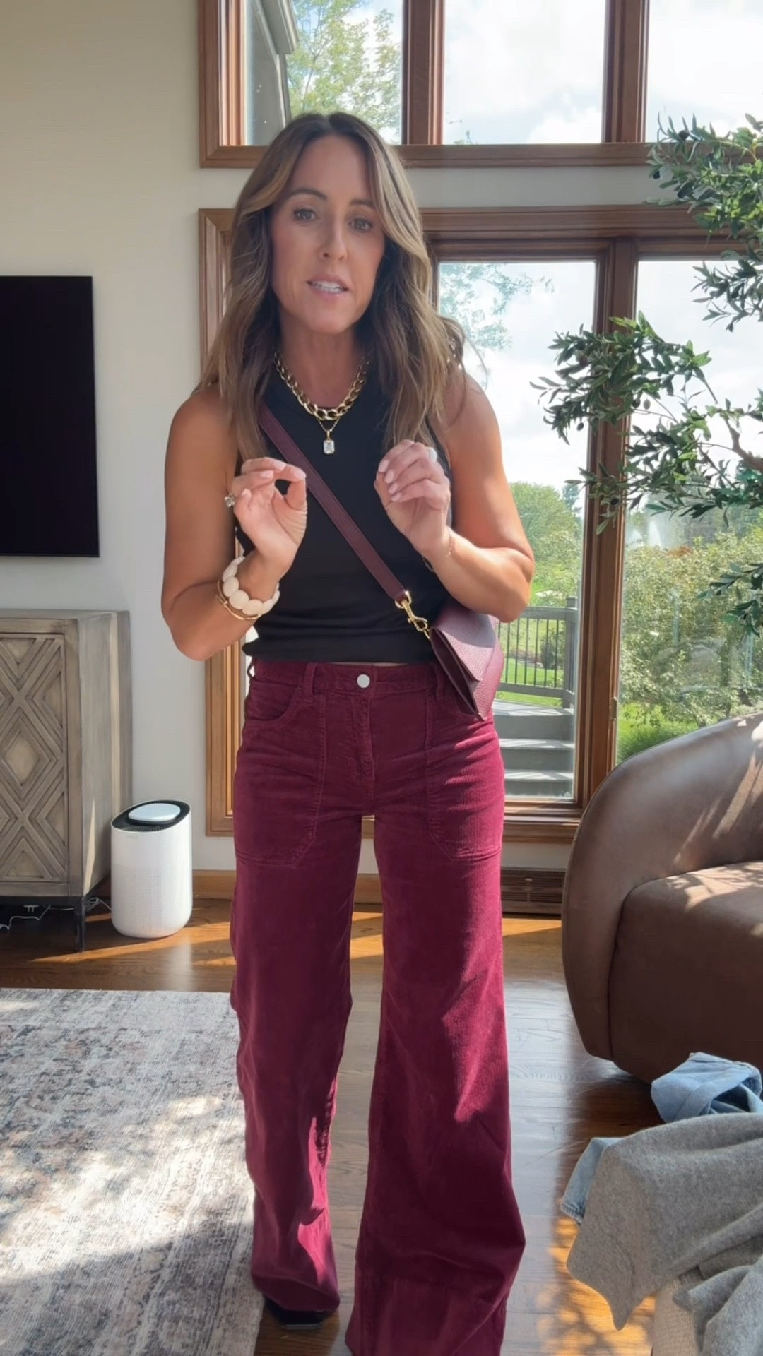 Magenta/berry corduroy pants. True 25 in the petite length // XS tank

#LTKgrwm #LTKSeasonal #LTKOver40