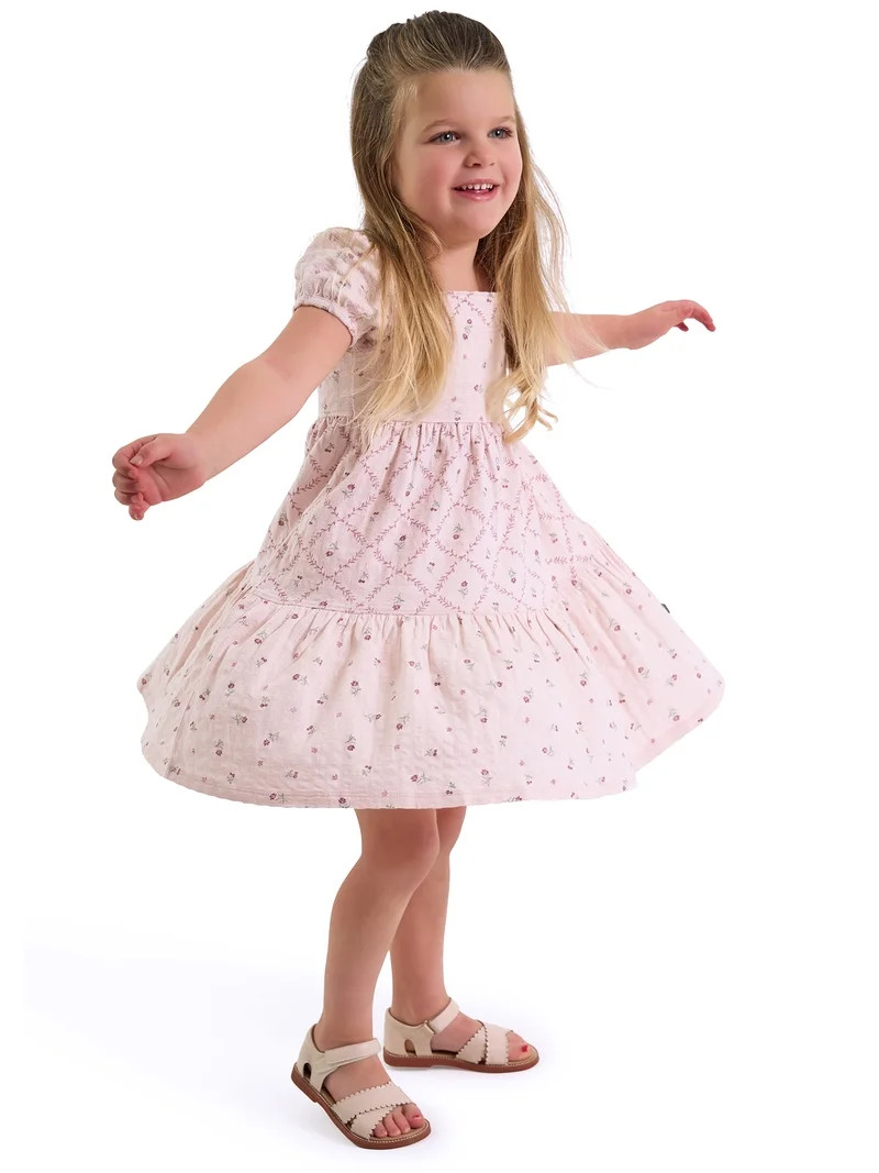 Modern Moments by Gerber Toddler Girl Tiered Dress, Sizes 12 Months - 5T | Walmart (US)