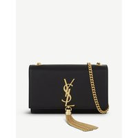 Saint Laurent Monogram Kate small leather cross-body bag, Women's, Black | Selfridges