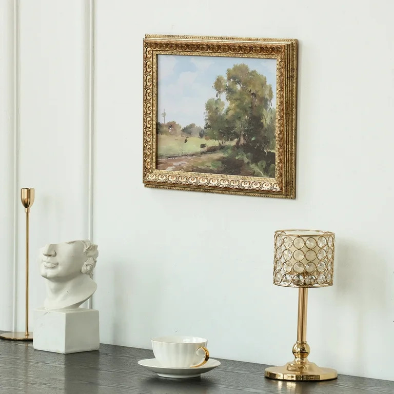 Home Decor Collection Modern Tree Landscape 11"x14" Canvas Print with Gold Frame | Walmart (US)