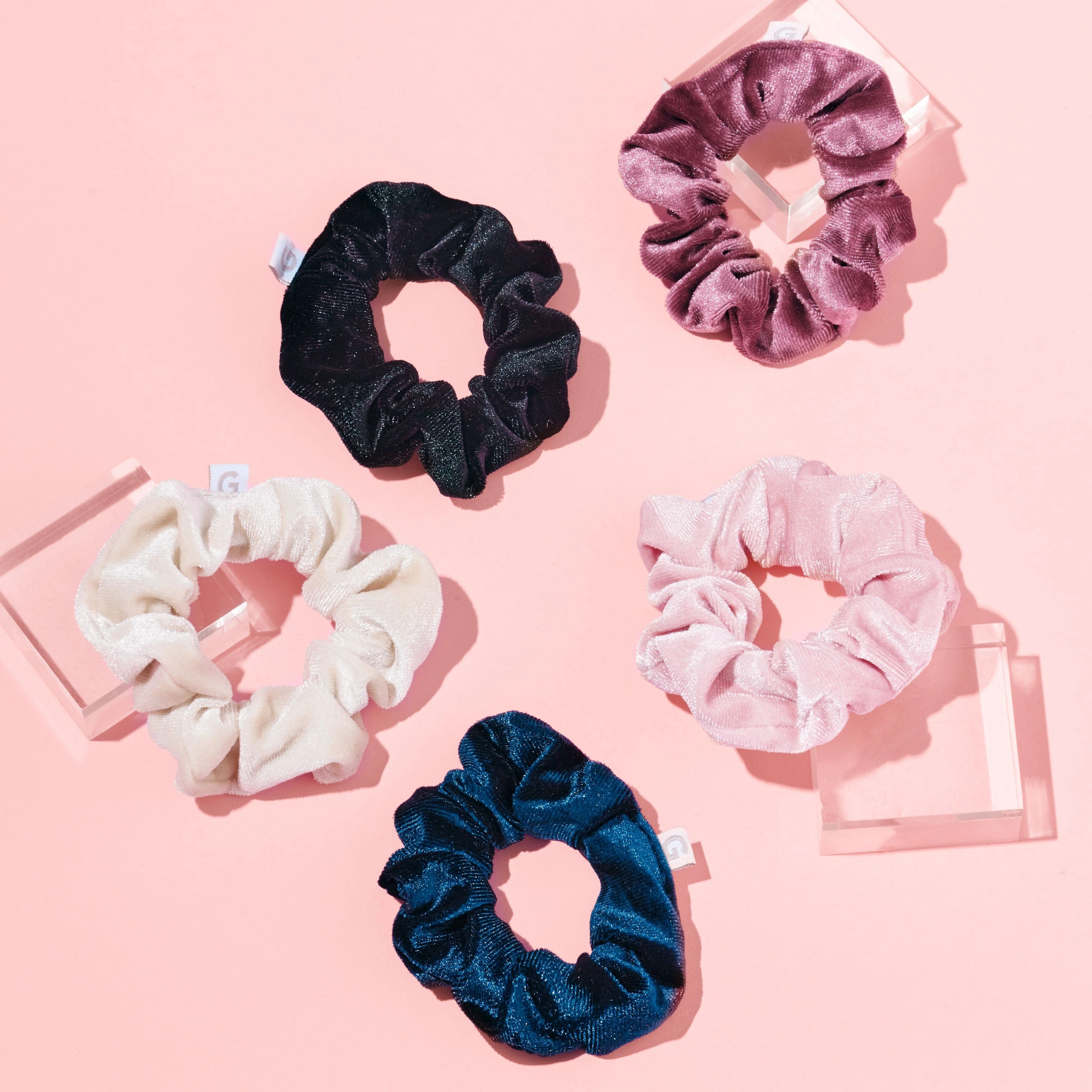 Velvet Scrunchie Variety Pack 5CT | Gimme Beauty | GIMME BEAUTY