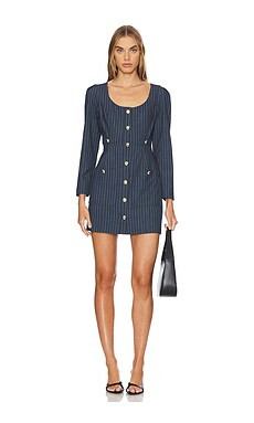 Line & Dot Astoria Dress in Denim Blue from Revolve.com | Revolve Clothing (Global)