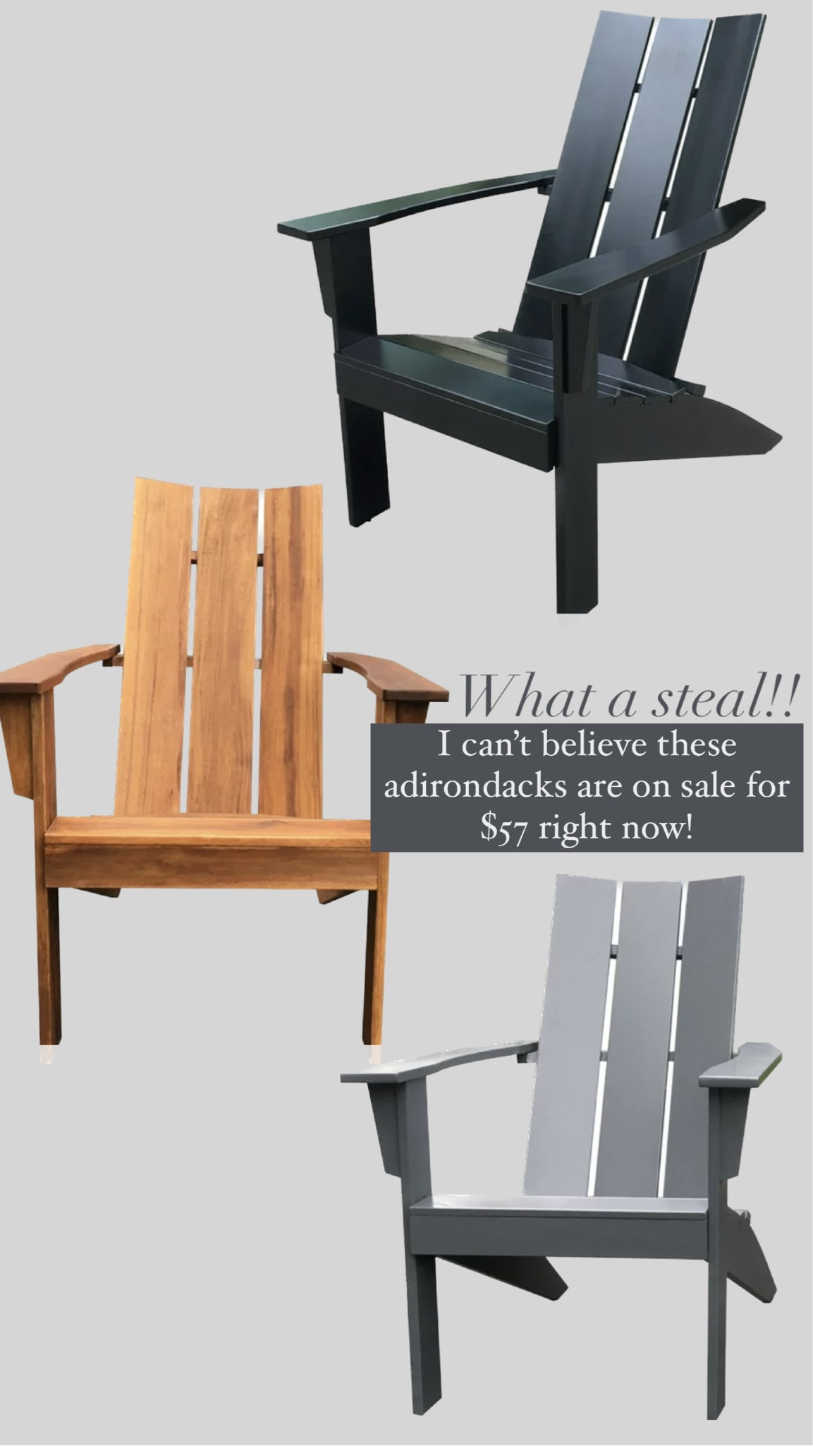 I can’t believe these are only $57 today! I am thinking I need some of these for around a fire pit! I linked these & more Adirondacks on sale today for you 🙌🏼

#LTKsalealert #LTKhome #LTKSeasonal