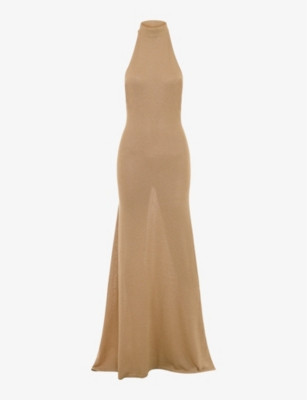 Selia high-neck stretch-knit maxi dress | Selfridges