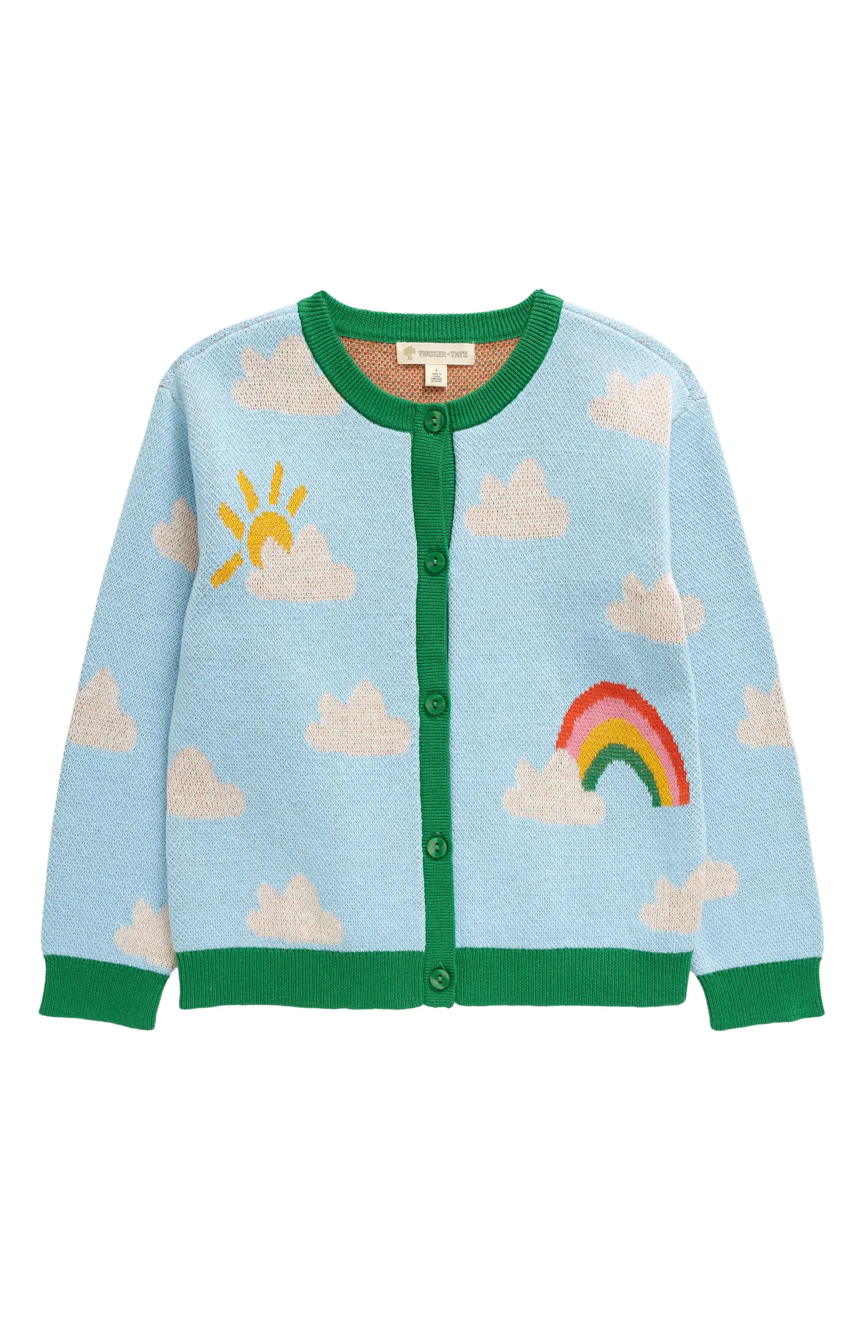 Tucker + Tate Kids' Rainbow Cotton Jacquard Cardigan | Nordstrom | Nordstrom