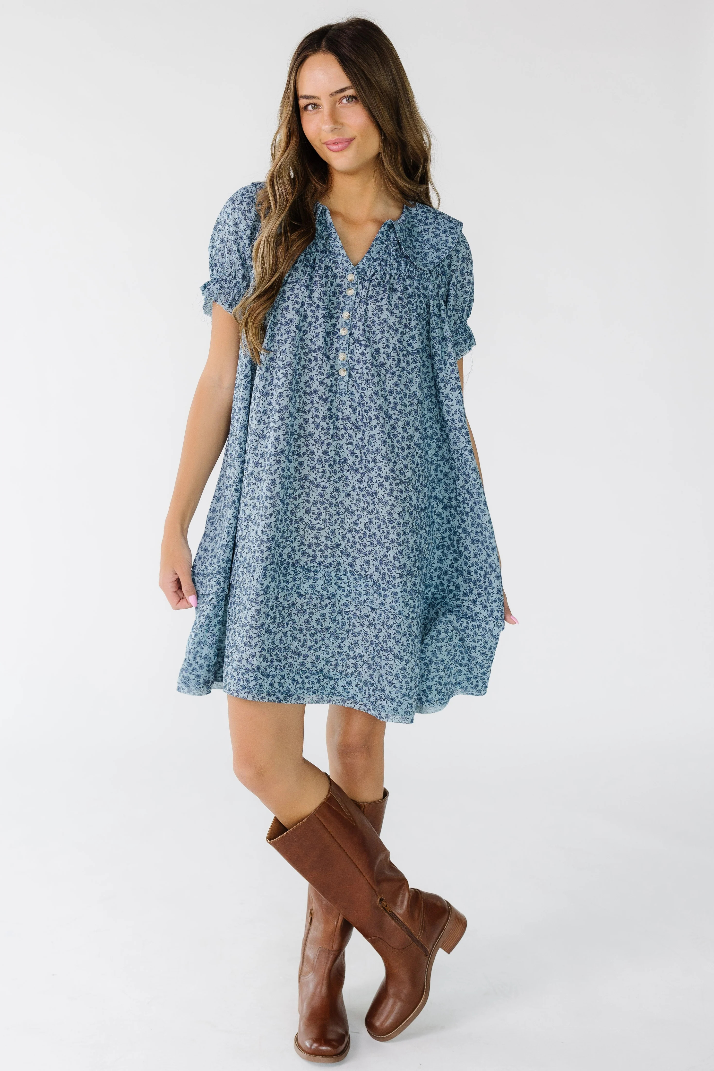 Brass & Roe Collared Knee Dress | Called To Surf