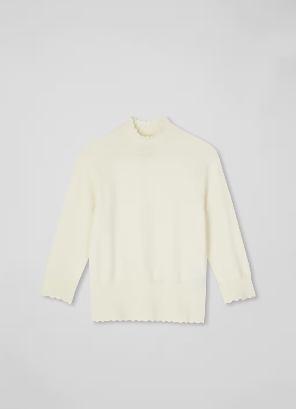 Betty Cream Sustainably Sourced Merino Wool Scallop Edge Jumper | L.K. Bennett (UK)