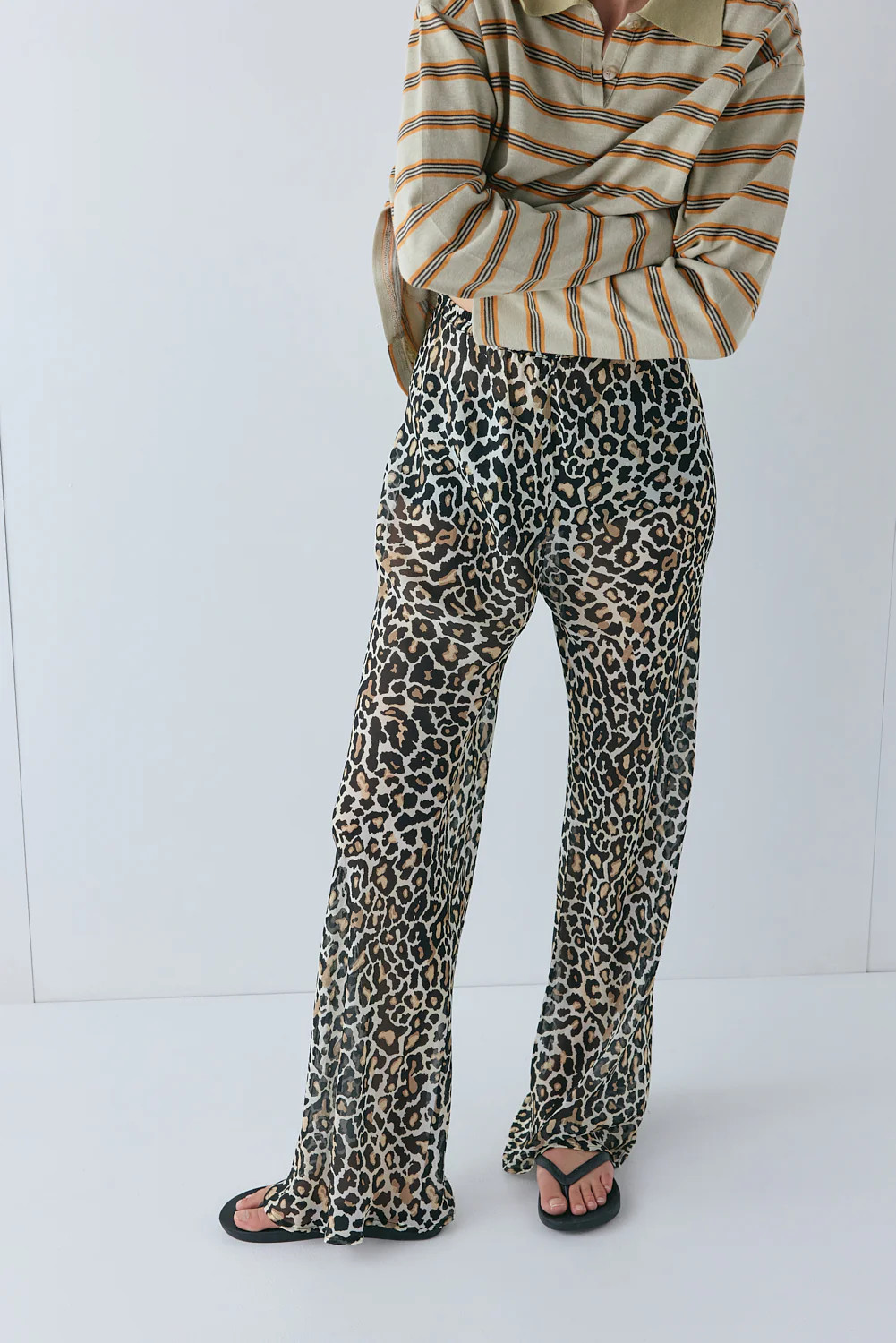 Remi Sheer Pants Leopard | VRG Grl