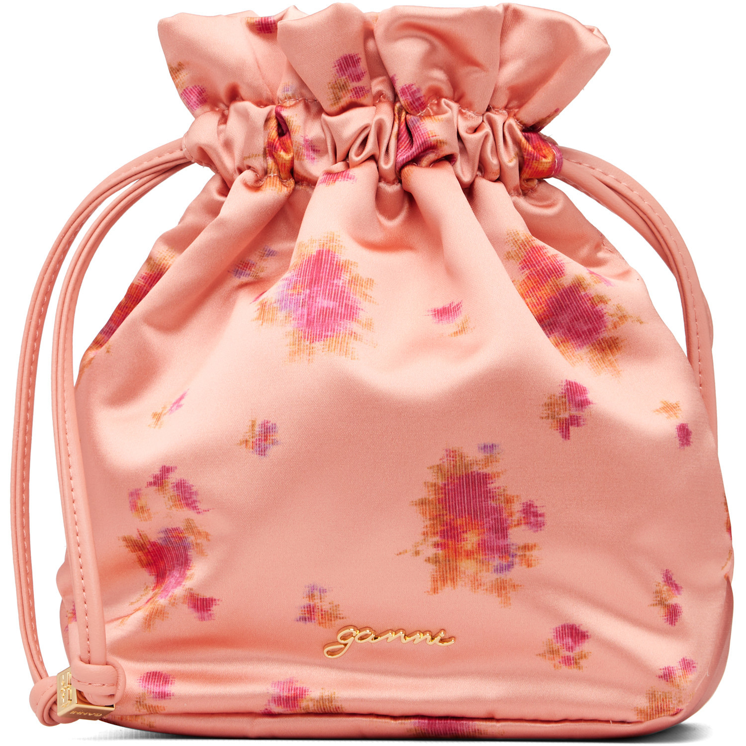 GANNI Pink Printed Nylon Pouch | SSENSE