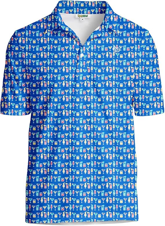 Tipsy Elves Golf Shirts for Men - Performance Athletic Fit Men's Golf Polo Shirts for Men w/Moist... | Amazon (US)