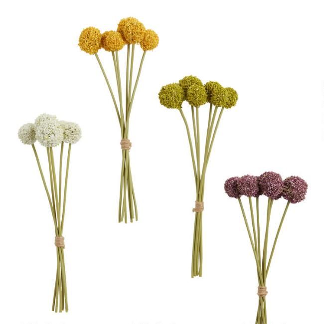 Mini Faux Spring Allium Bundles Set Of 4 | World Market