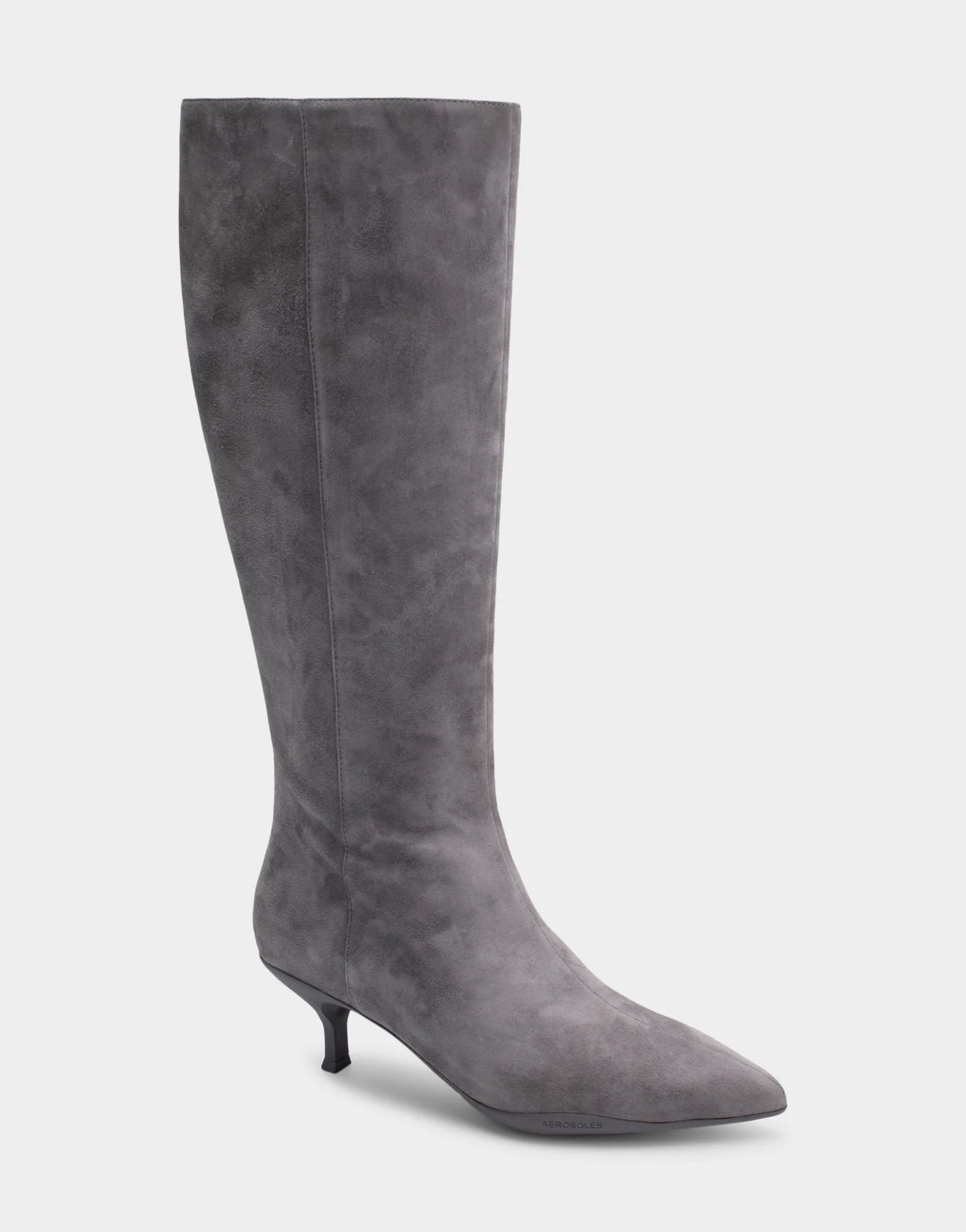 Women's Kitten Heel Tall Shaft Boot in Dark Grey | Aerosoles