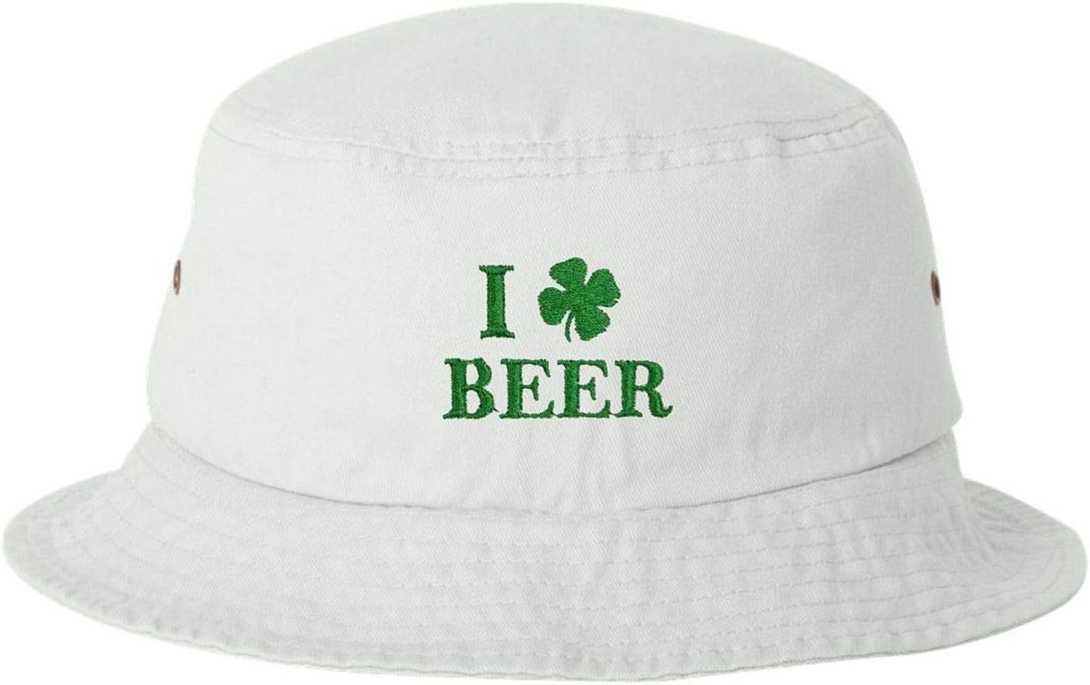 Go All Out Adult I Shamrock Beer Embroidered Bucket Cap Dad Hat | Amazon (US)