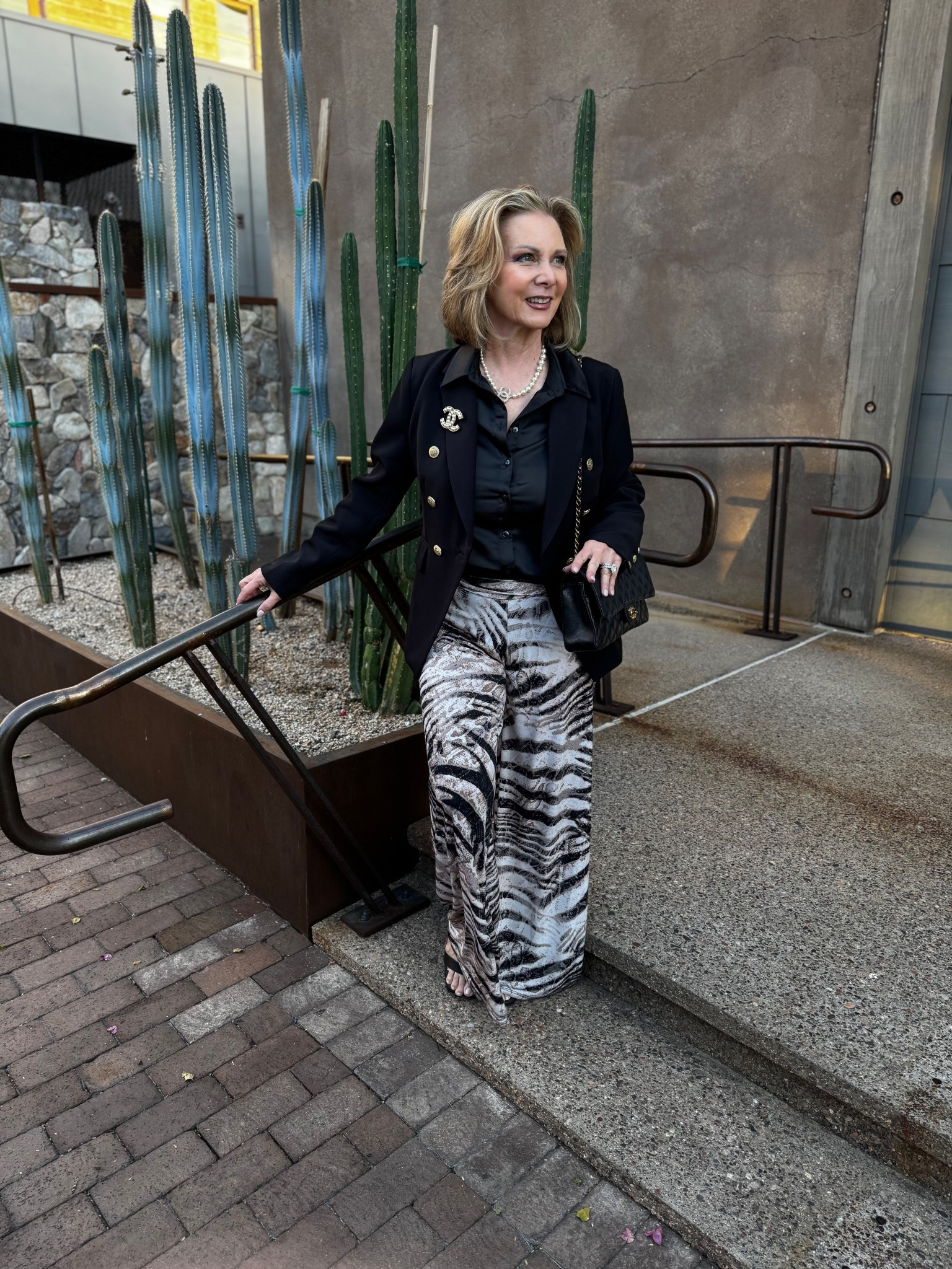 Date night Mob Wife Aesthetic look but make it chic! 

Pants- Clara Sunwoo - Fulfilled10 
Top - Charlie b- Lisa15 
Blazer - Boston Proper
Accessories- Chanel 
Shoes- Dream Pairs 

#LTKOver40 #LTKPetite #LTKootd