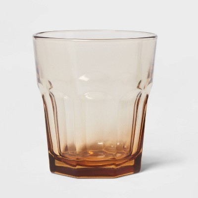 12oz Glass Tremont Short Faceted Tumbler Brown - Threshold™ | Target