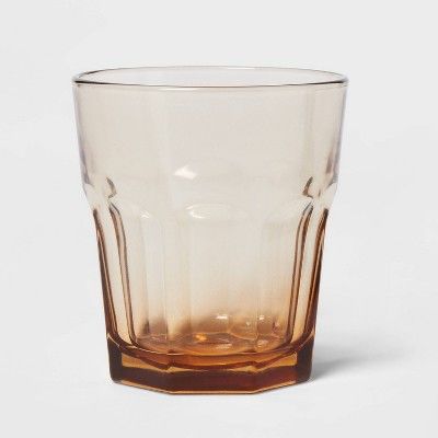 12oz Glass Tremont Short Faceted Tumbler Brown - Threshold&#8482; | Target