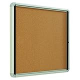 Quartet Enclosed Cork Bulletin Board, 30" x 27" or 6 Sheets, Swing Door, Aluminum Frame (EIHC2730) | Amazon (US)
