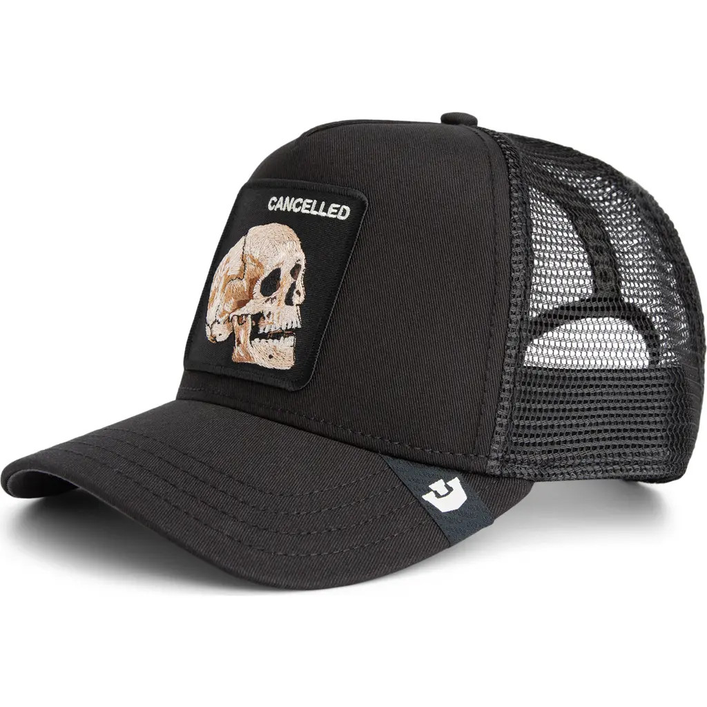 Goorin Bros. The Cancelled Skull Patch Snapback Trucker Hat in Void at Nordstrom | Nordstrom