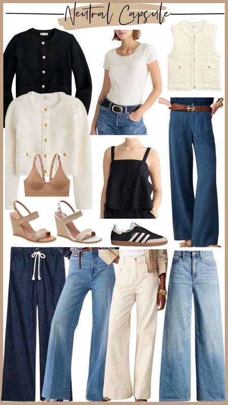 Neutral capsule pieces that I’m loving! Lady jackets, jeans, and sandals- all perfect for summer travel or a graduation ceremony! 

#LTKTravel #LTKOver40 #LTKStyleTip