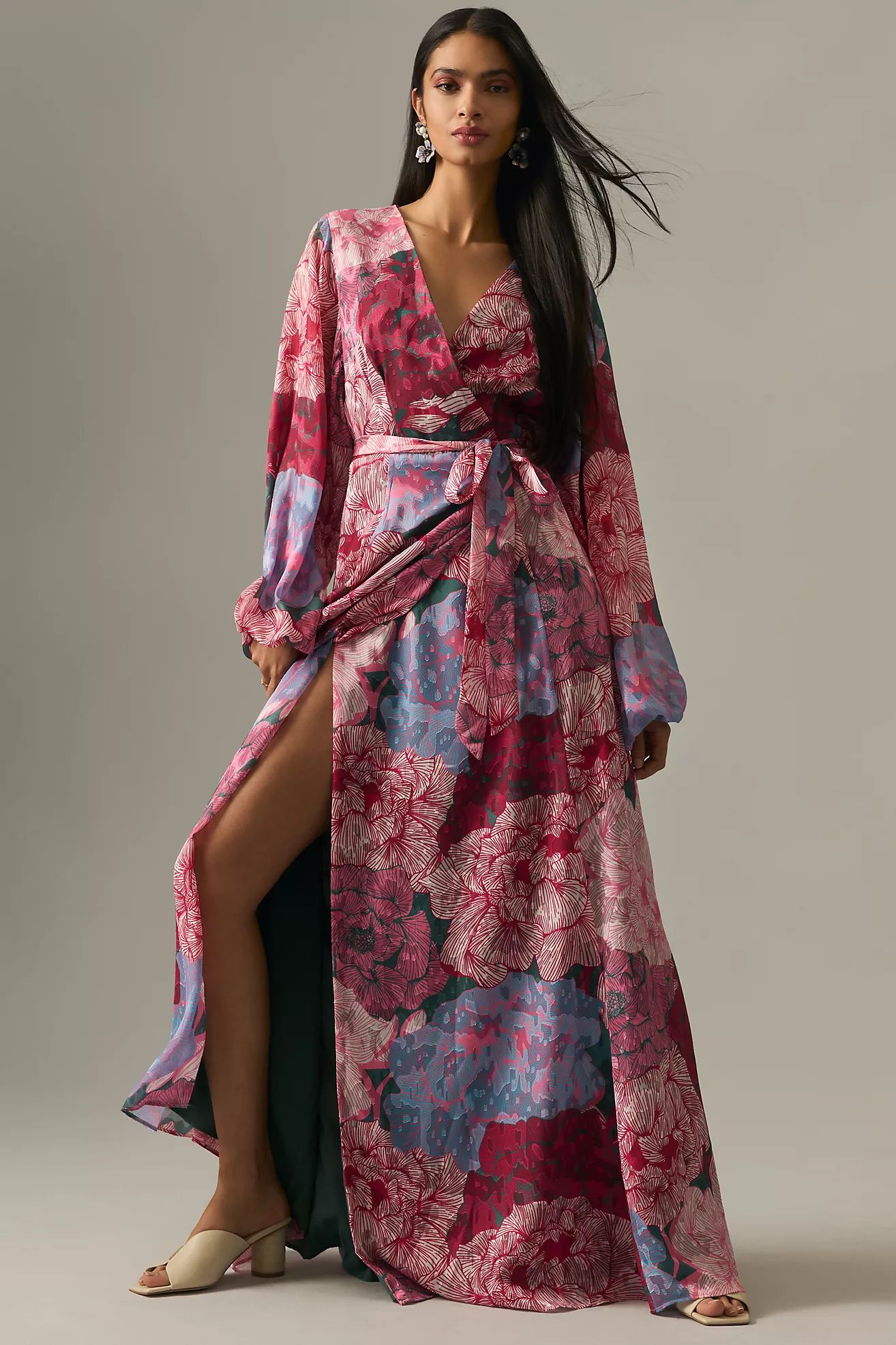 Hutch Long-Sleeve Wrap Dress | Anthropologie (US)