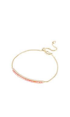 Kendra Scott Eloise Ann Delicate Chain Bracelet in Gold & Coral Kyocera Opal from Revolve.com | Revolve Clothing (Global)