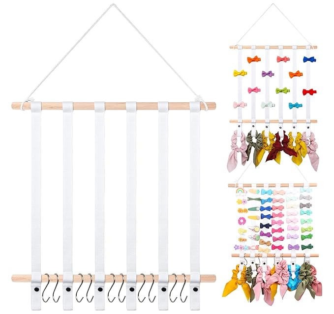 SYGY Bow Holder for Girls Hair Bows, Bow Hanger for Baby Girl Hair Accessories, Head Band Holder ... | Amazon (US)