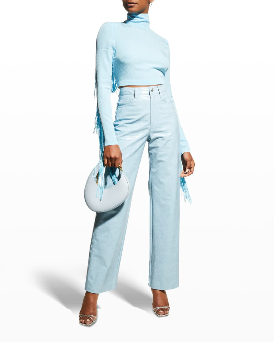 Rotate Birger Christensen Rotie Vegan-Leather Pants | Neiman Marcus