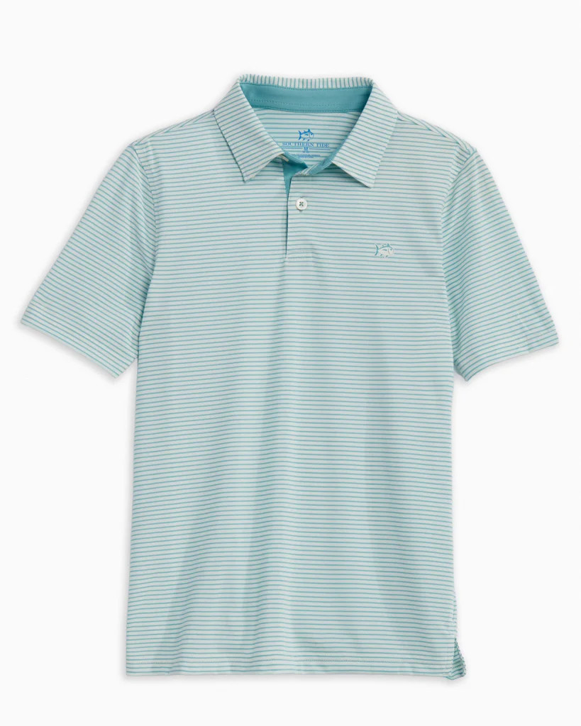 Boys Driver Avast Striped Performance Polo Shirt | Southern Tide