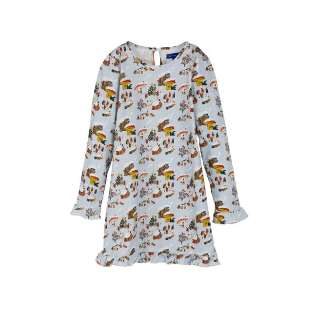 Corinne Holiday Dress, Winter Mushroom Village | Maisonette