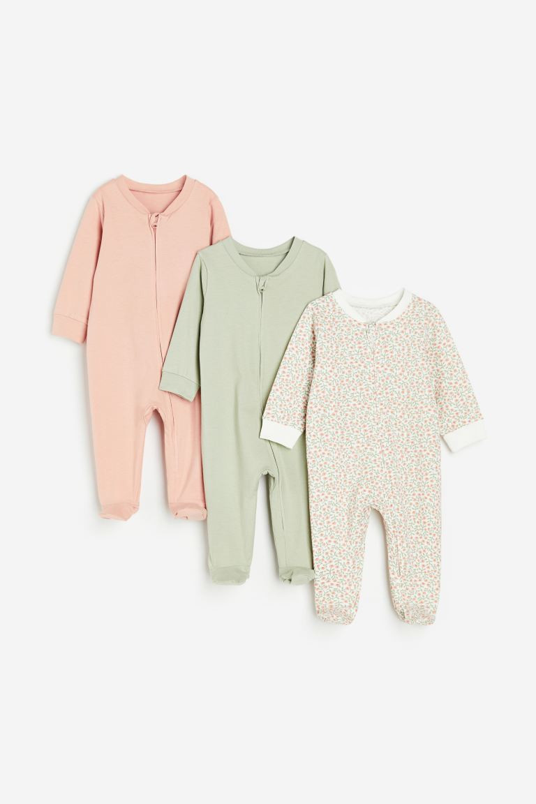 3-pack Pajama Jumpsuits with Zipper | H&M (US + CA)