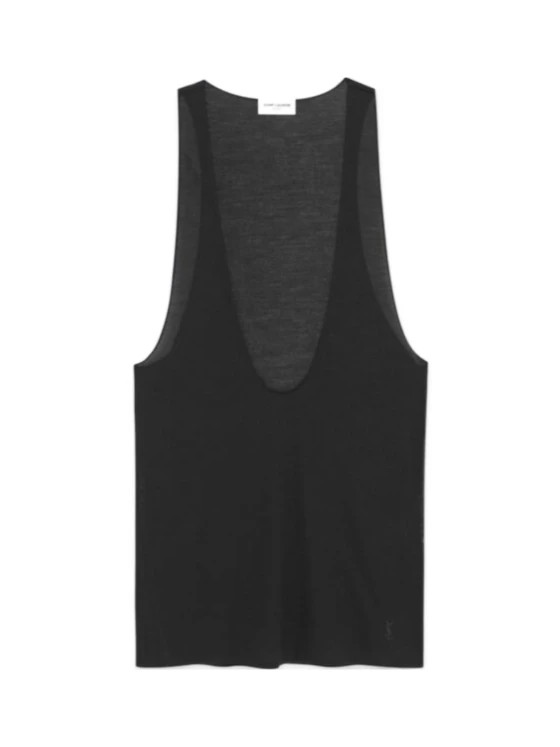 Saint Laurent Cassandre Sleeveless Tank Top | Senser US