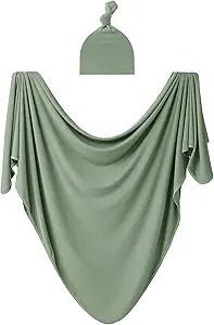 Bayceen Large Rayon Jersey Knitted Swaddle Blanket for Baby, Soft Stretchy Receiving Blanket for ... | Amazon (US)