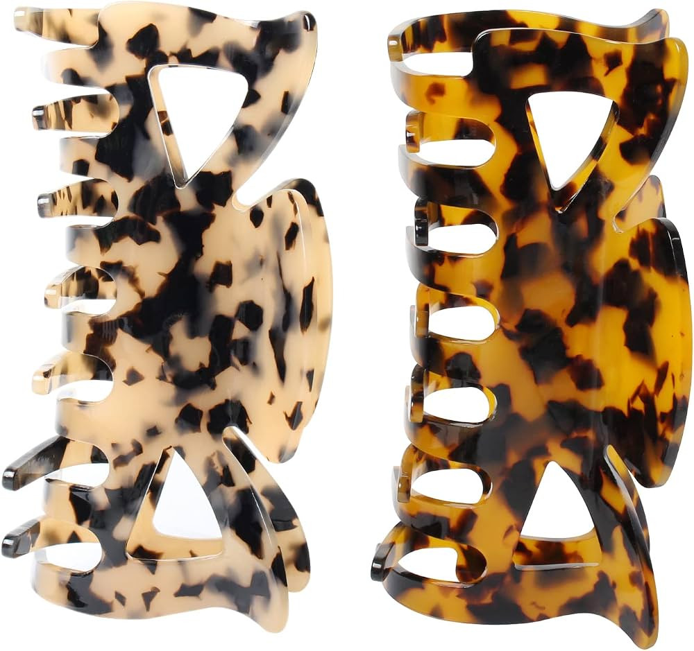 Cuizhiyu 4.5 Inch Large Hair Claw Clips for Women Thick Hair Resin Claw Clips Tortoiseshell Hair ... | Amazon (US)