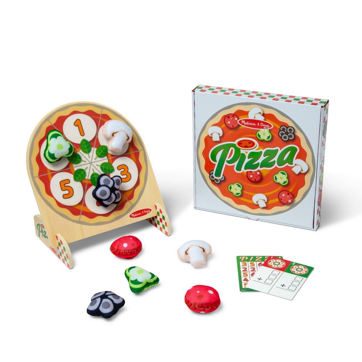 Melissa & Doug Wooden Double-Sided Pizza Topping Toss Games Bean Bag Target Game, Bingo, Tic-Tac-... | Target