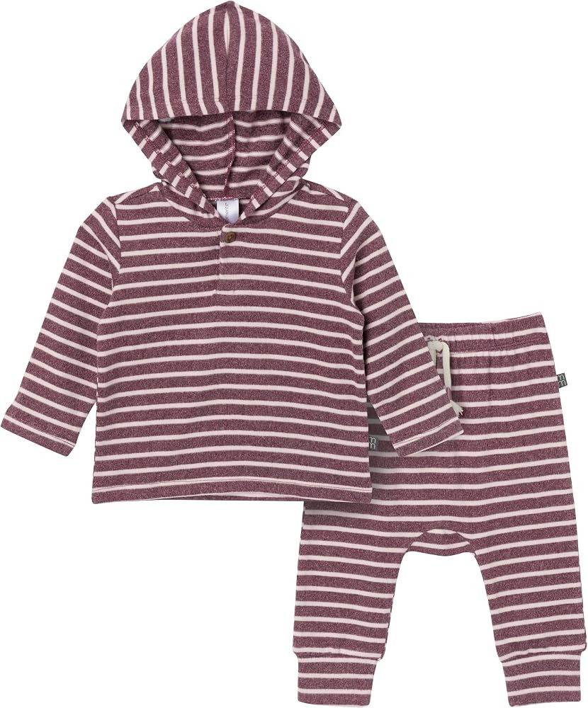 Modern Moments by Gerber Baby Hooded Hacci Top and Pant Set | Amazon (US)