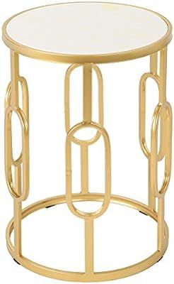 Christopher Knight Home Madison Indoor Glam 16 Inch Finish Side Table, White Faux Stone/Gold Meta... | Amazon (US)