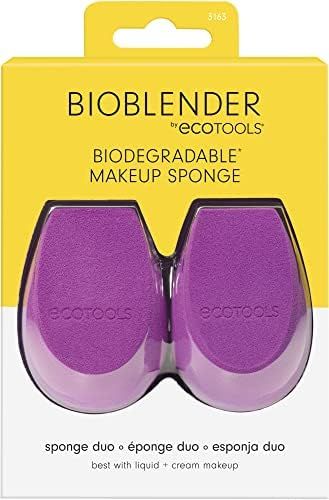EcoTools Bioblender Duo Natural Makeup Blender Beauty Sponges for Liquid and Cream Foundation, Se... | Amazon (US)