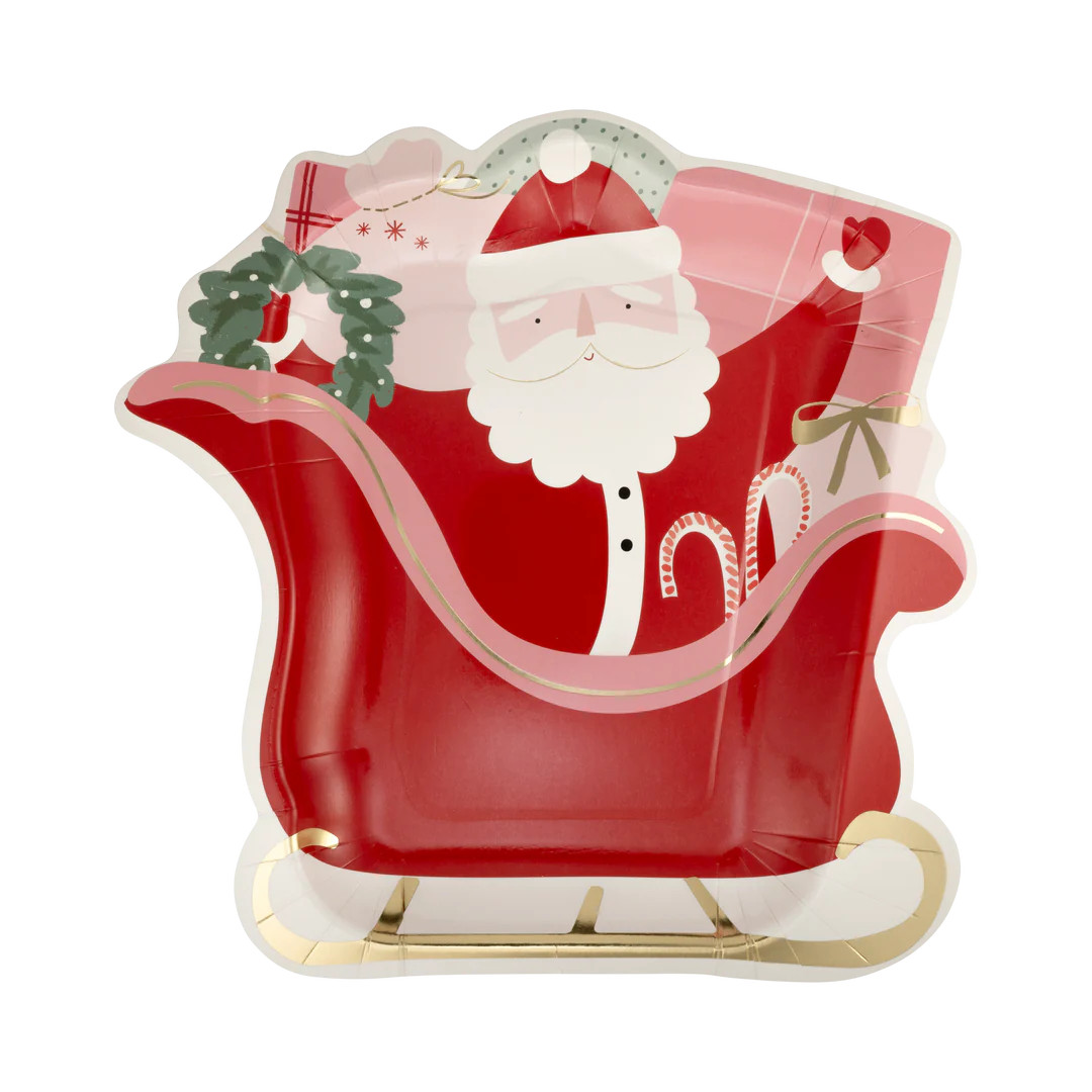 Santa's Sleigh Shaped Paper Plates | My Mind's Eye